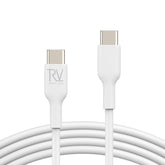 Rvelon USB-C till USB-C Kabel 2m - Vit