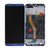 Huawei Honor View 10 Skärm med LCD Display med Batteri Original - Blå
