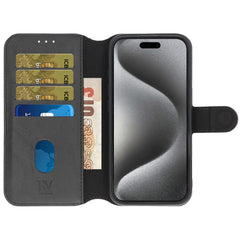 iPhone 16 Pro Max Plånboksfodral Magnet Rvelon - Svart