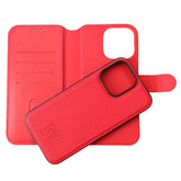iPhone 15 Pro Max Plånboksfodral Magnet Rvelon - Röd