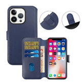 iPhone 15 Pro Max Plånboksfodral Läder Rvelon - Blå