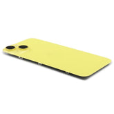 Back Cover incl. Camera lens, Flash Light and Wireless Charging Compatible for iPhone 14 Yellow Pulled
