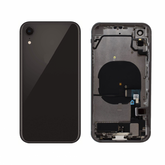 Komplett baksida med ram, kameralins, smådelar, flexkablar, knappar, vattentät tejp, batteritejp - iPhone XR