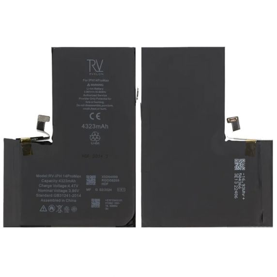 iPhone 14 Pro Max Batteri 4323mAh Ingen Progammering, 100% Hälsa