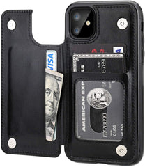 iPhone 11 Case + Wallet, IP11, Black