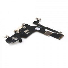 Charging Port Assembly Compatible for iPhone 11 White Pulled