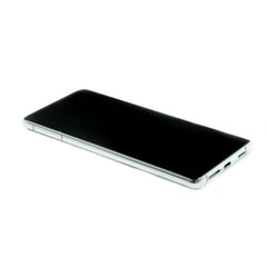 Display Assembly (without Camera) Complete with Housing Compatible for Samsung Galaxy S21 Ultra 5G Silver Service Pack