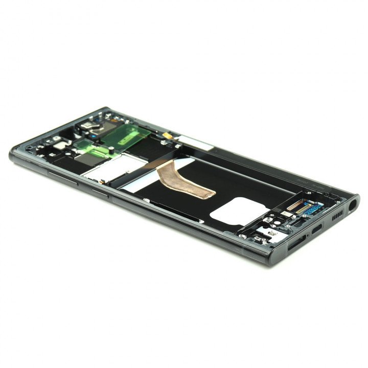 Display Assembly Complete with Housing Compatible for Samsung Galaxy S22 Ultra (SM-S908B) Graphite Service Pack