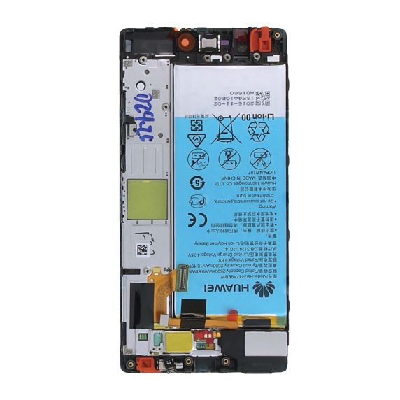Huawei P8 Skärm med LCD Display med Batteri Original - Svart