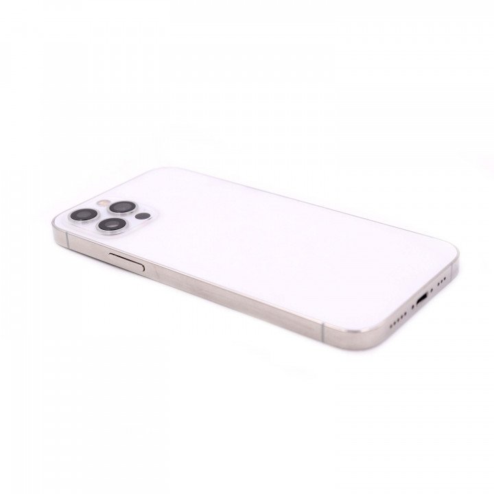 Rear Housing with small parts (US Version) Compatible for iPhone 12 Pro White Pulled