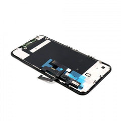 Display Assembly (LG: DTP/C3F) (incl. Backplate) Compatible for iPhone 11 Black Refurbished