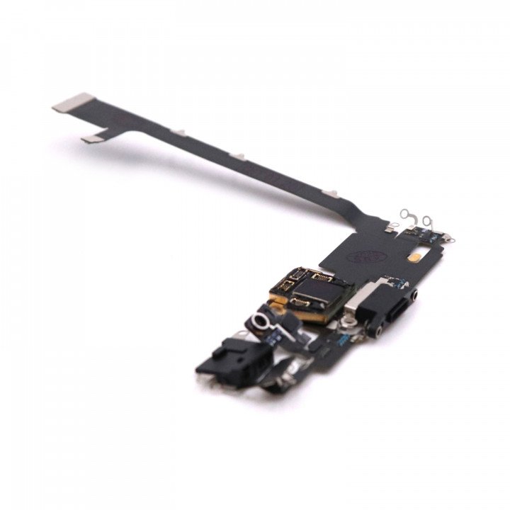 Charging Port Assembly Compatible for iPhone 11 Pro Max Black Pulled
