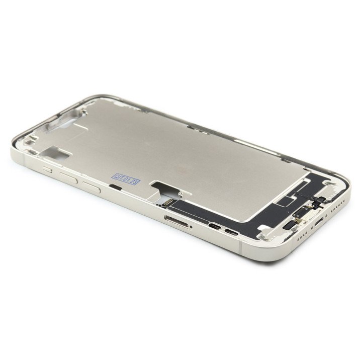 Middle Frame Assembly Compatible for iPhone 14 Plus White Pulled
