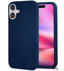SiGN Liquid Silicone skal till iPhone 16 Plus - Blå