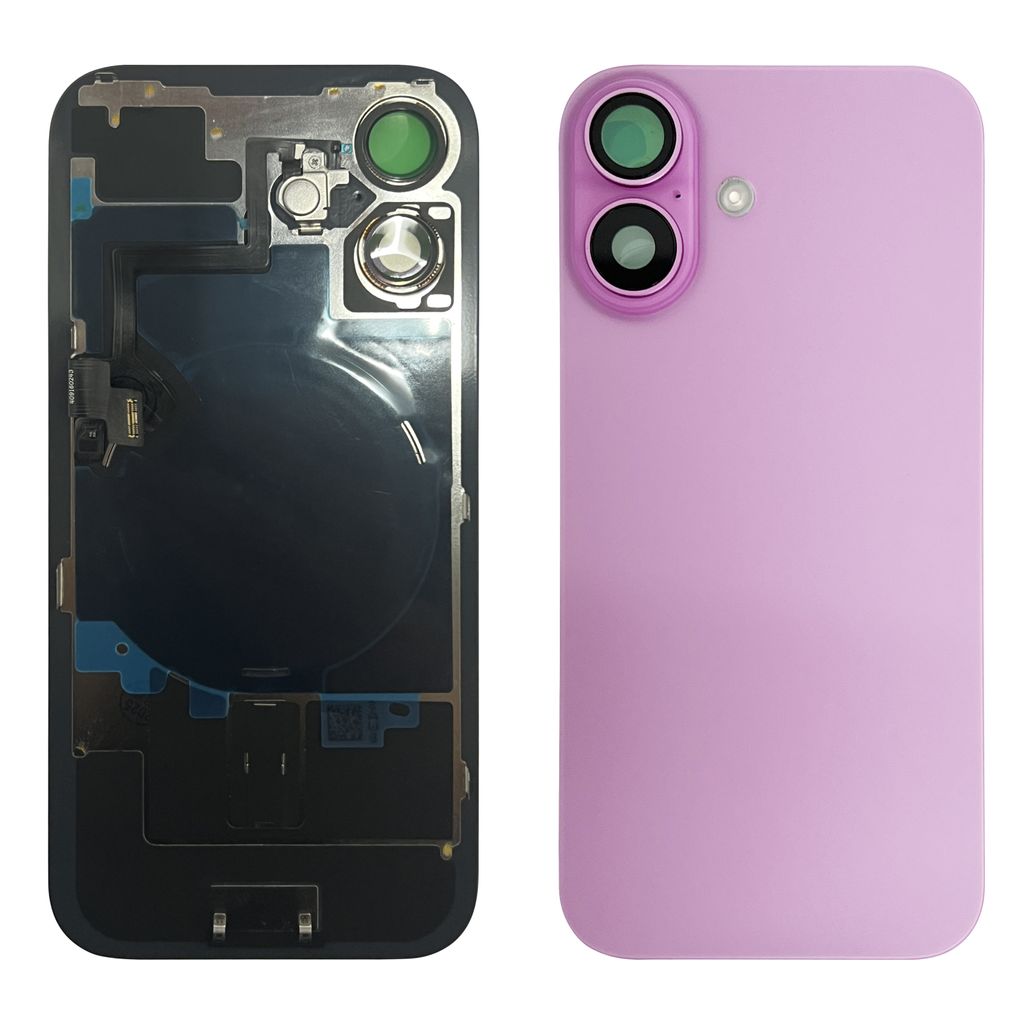 iPhone 16 Baksida med smådelar - Rosa