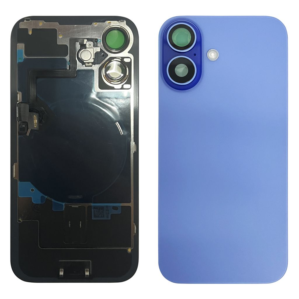 iPhone 16 Baksida med smådelar - Blå (Ultramarine)