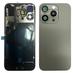 iPhone 16 Pro Max Baksida med smådelar - Naturlig Titan