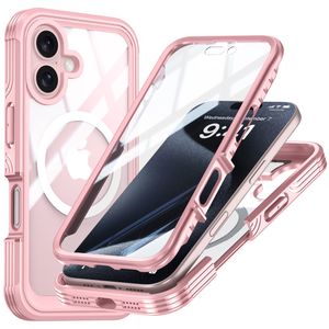 iPhone 16 Plus Skal med Skärmskydd - Rosa