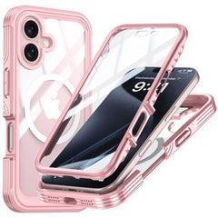 iPhone 16 Plus Skal med Skärmskydd - Rosa