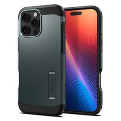 Spigen iPhone 16 Pro Tough Armor MagSafe Skal - Grön