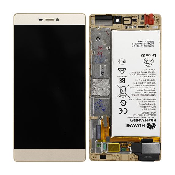 Huawei P8 Skärm/Display med Batteri OEM - Guld