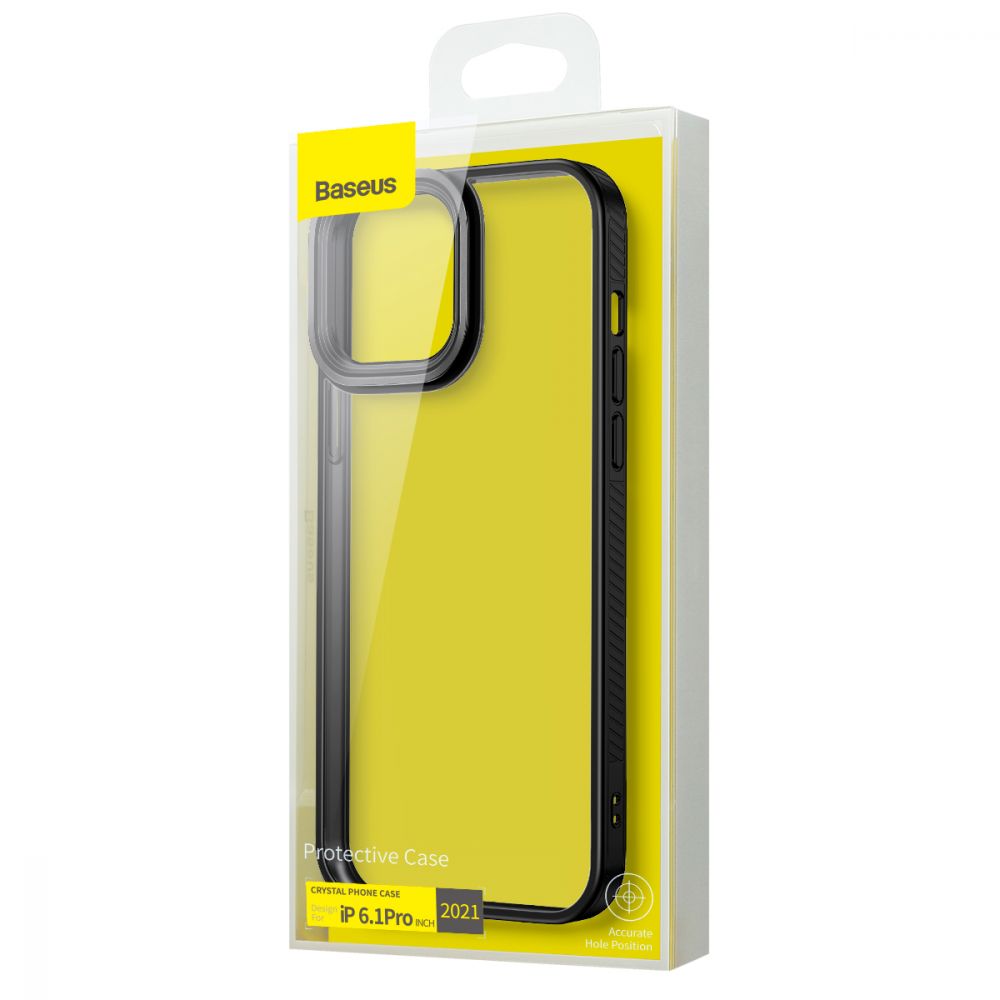 Baseus Crystal skal för iPhone 13 Pro (6.1 tum), svart