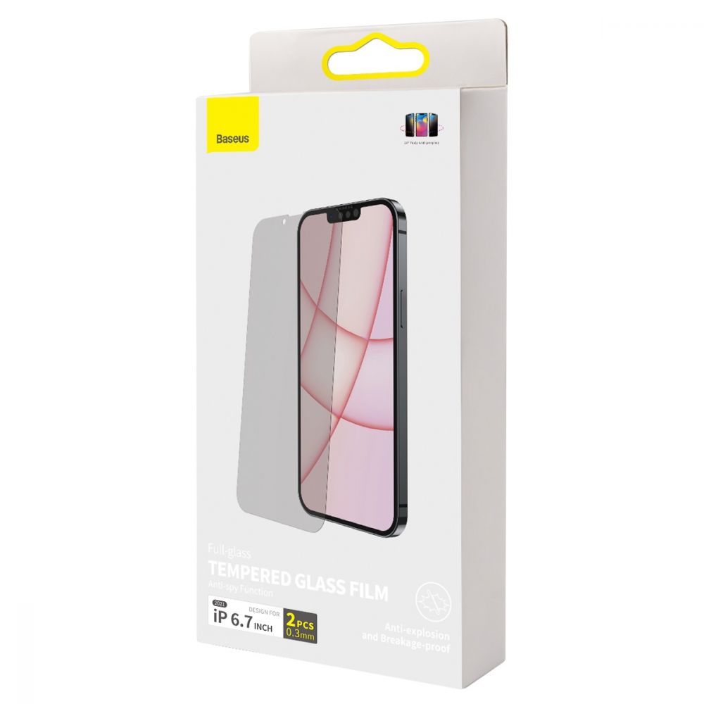 Helglasfilm för iPhone 13/13 Pro med anti-spy, transparent