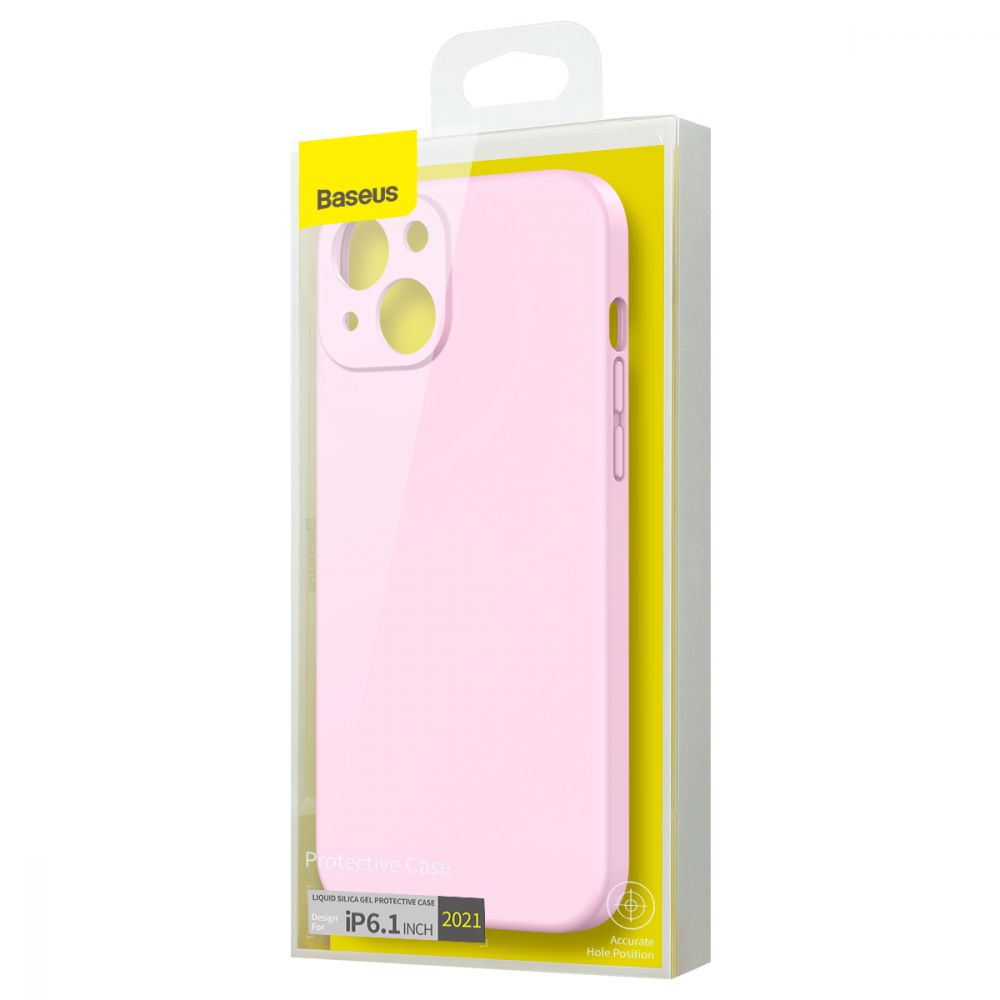 Baseus Liquid Silica Gel skal för iPhone 13 (6.1 tum), rosa
