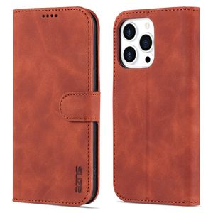 AZNS iPhone 16 Pro Max Plånboksfodral - Brun