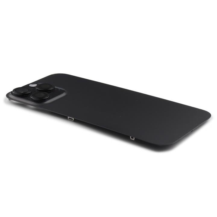 Back Cover incl. Camera lens, Flash Light and Wireless Charging Compatible for iPhone 16 Pro Max Black Titanium Pulled