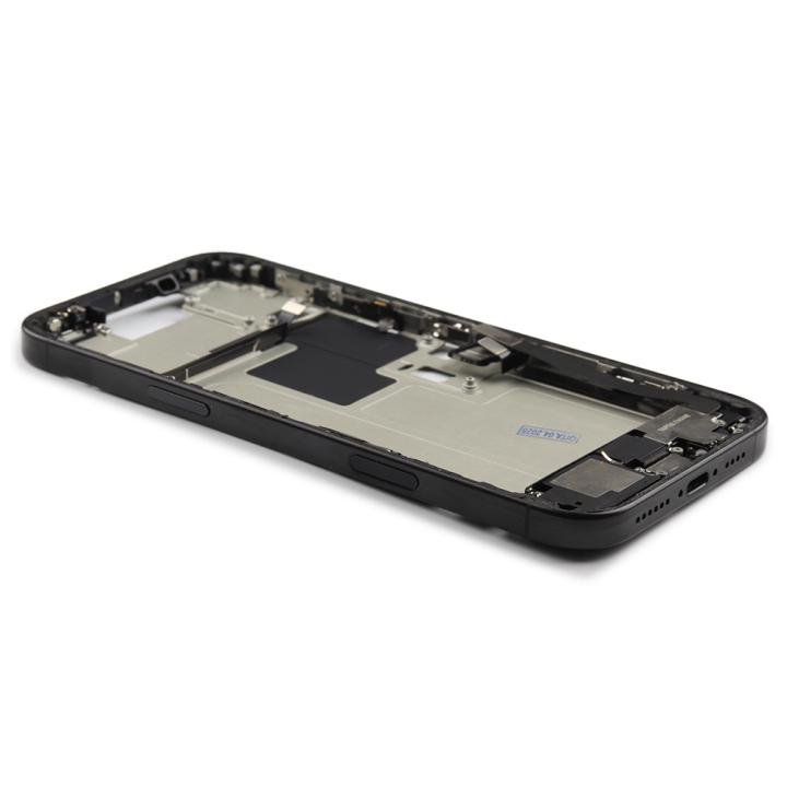 Middle Frame Assembly With Power And Volume Button (US Version) Compatible for iPhone 16 Pro Max Black Titanium Pulled