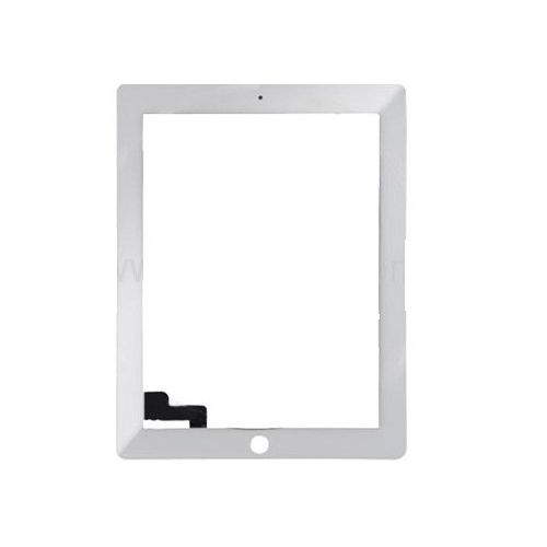 Skärmglas med pekskärm för iPad 2, vit, AAA-kvalitet