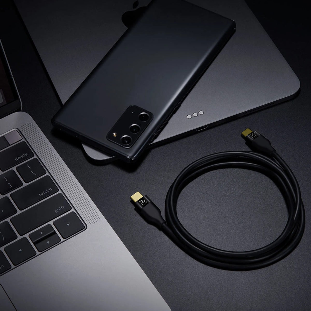 Rvelon USB-C till USB-C Kabel 1m