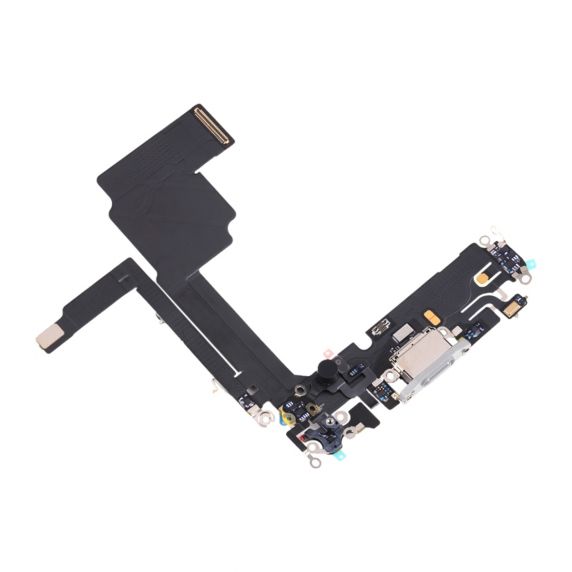 iPhone 15 Pro Laddkontakt med Flexkabel - Vit