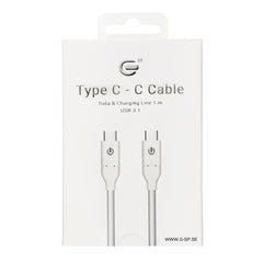 USB-C till USB-C (3.1) Laddningskabel 1m - Vit