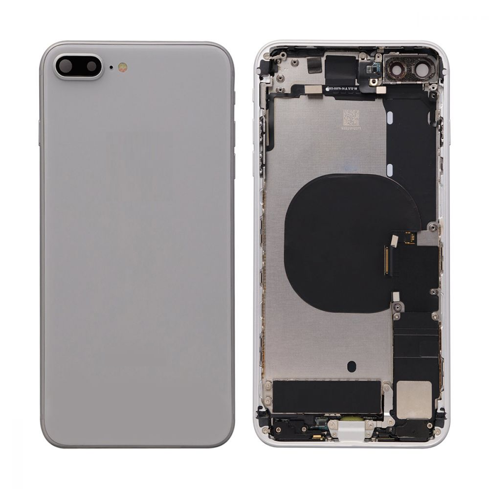 iPhone 8 Plus backcover + frame and parts, Silver, Pulled