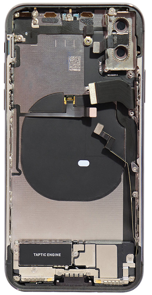 iPhone X backcover + frame and parts, Black, Pulled