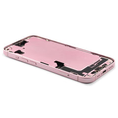Rear Housing Assembly with small parts Compatible for iPhone 15 (EU Version) Pink Titanium Pulled
