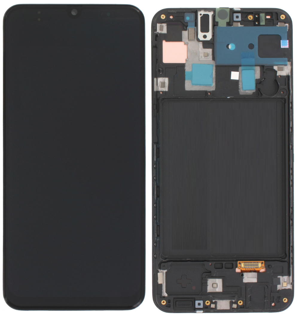 Samsung A305 (A30 2019) Black - (W/Frame) LCD