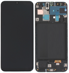 Samsung A305 (A30 2019) Black - (W/Frame) LCD