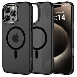 Tech-Protect iPhone 16 Pro MagEdge MagSafe Skal - Semi-Transparent Svart