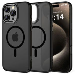 Tech-Protect iPhone 16 Pro MagEdge MagSafe Skal - Semi-Transparent Svart