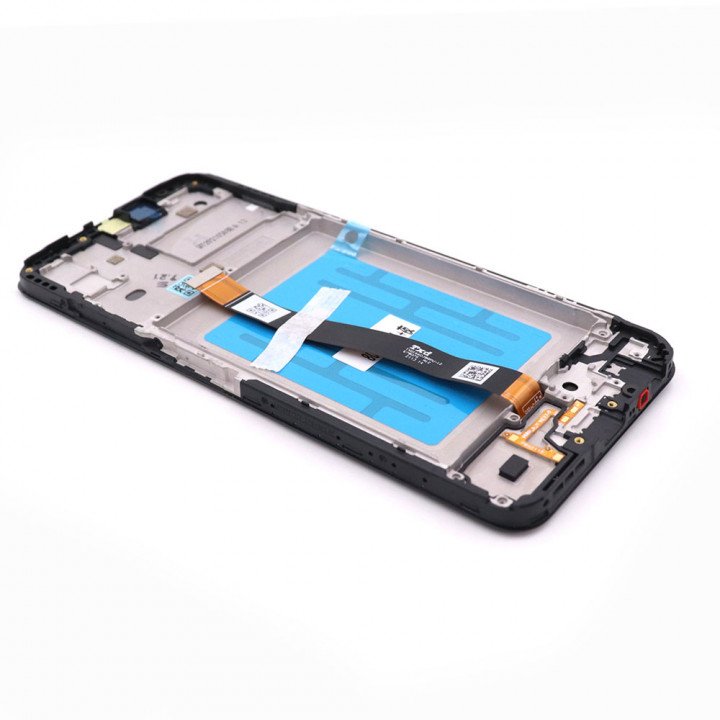 Display complete with housing Compatible for Samsung Galaxy A22 5G Black Service Pack