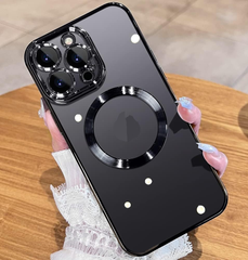 Magnetic transparent case for iPhone 11 Pro Max, Black