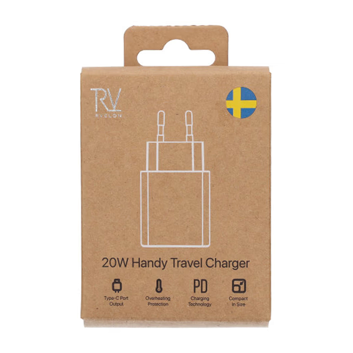 Rvelon Snabbladdare USB-C 20W