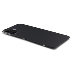 Back Cover incl. Camera lens, Flash Light and Wireless Charging For iPhone 16 Plus Black Pulled