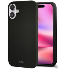 SiGN Liquid Silicone skal till iPhone 16 Plus - Svart