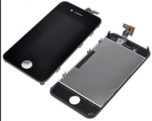 LCD-skärm med pekskärm för iPhone 4, svart. original