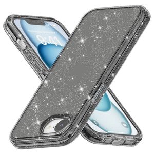 iPhone 16e Skal med Glitter - Svart