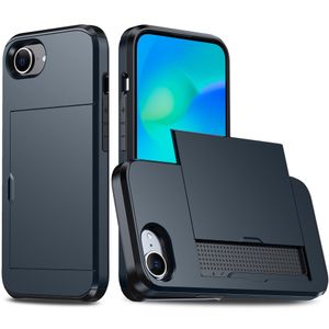 iPhone 16e Skal med Kortfack - Mörkblå